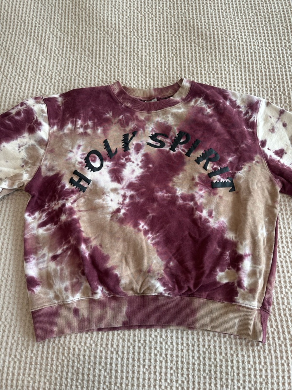 Yeezy Mauve And Tan Tie-Dye Crewneck Sweater View 5